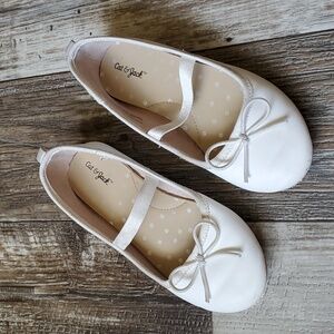 Cat & Jack Girl's White Ballet Flats (Size 11)